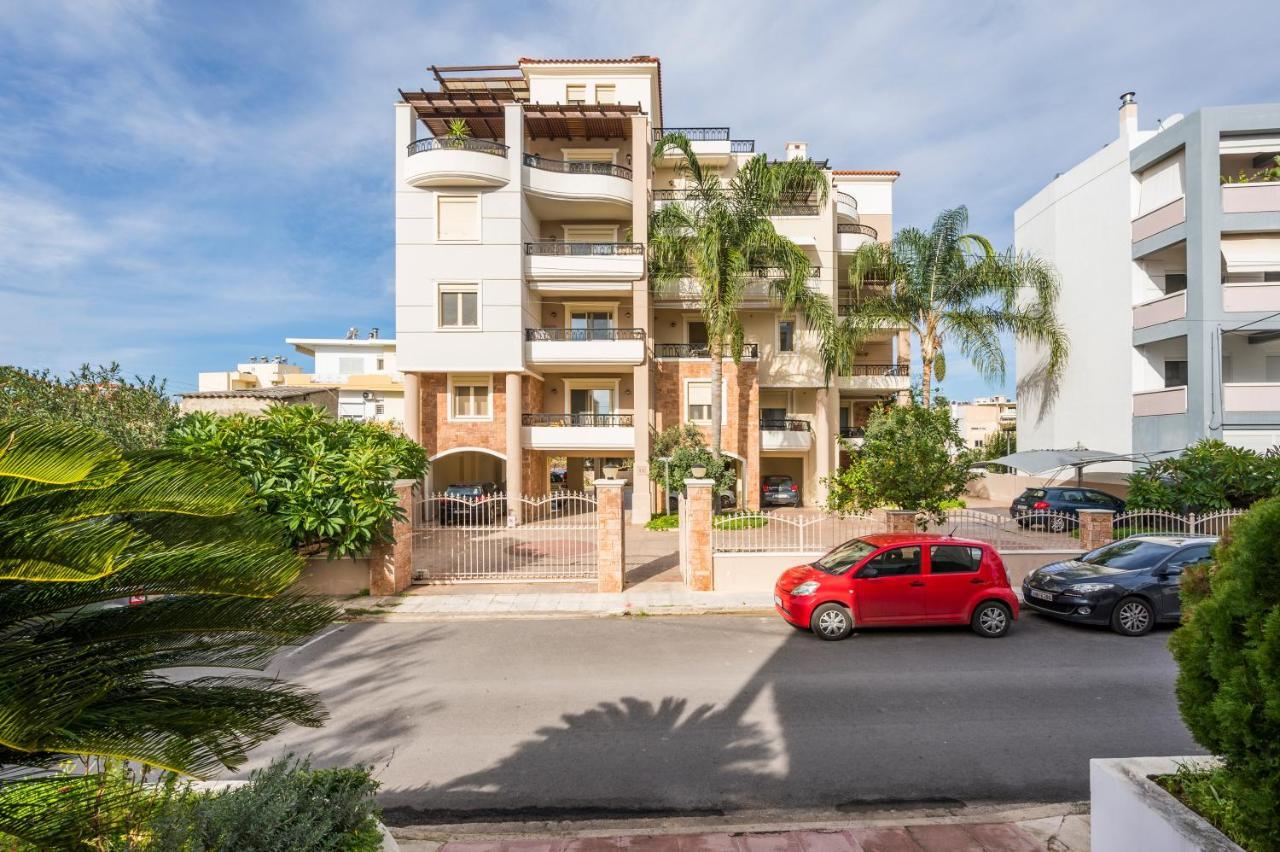 Luxury Coastal Retreat, Mountain View Balcony With Palm Trees & Parking Leilighet Khania Eksteriør bilde